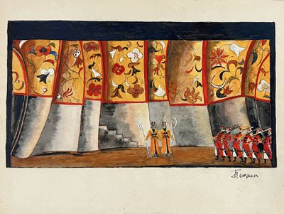 Vladimir Tatlin (1885–1953), Russia, Stage Set Design
. Pencil and gouache on paper
Signed