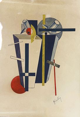 El Lissitzky (1890–1941), Victory over the Sun, Russia. Pencil and gouache on paper
Signed
