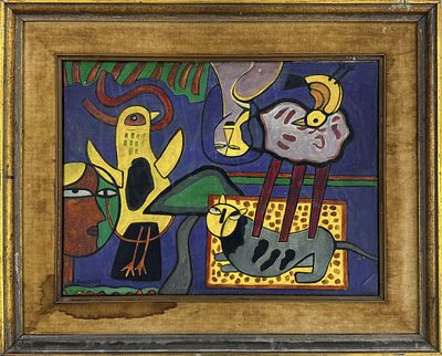 "Corneille" 1922-2010(Corneille Guillaume Beverloo). Oil on canvas
Signed (lower left)