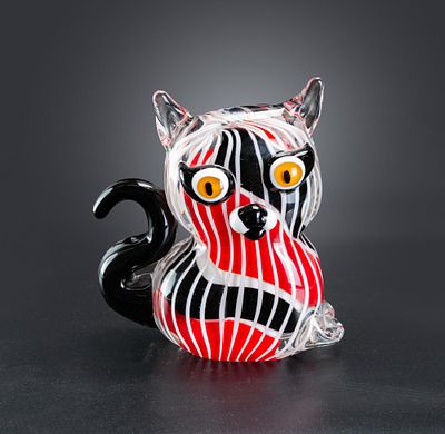 MURANO VINTAGE AMBER GLASS FIGURINE HANDMADE IN THE SHAPE OF A CAT. Description
Height: 17.5 cm