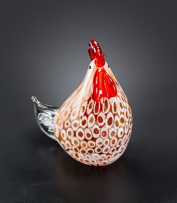 MURANO VINTAGE AMBER GLASS FIGURINE HANDMADE IN THE FORM OF A THERANOL. Height: 18 cm
Width: