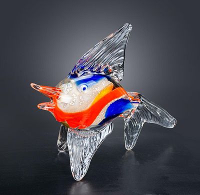 A VINTAGE SALVIATI MURANO FISH FIGURINE. Height:10.5 cm
Width: 23 cm
Provenance: The