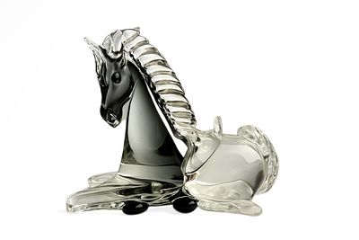 Antique Murano Art Glass Colt Sculpture. Height:16'5 cm
Width:18 cm
Provenance: Collection of