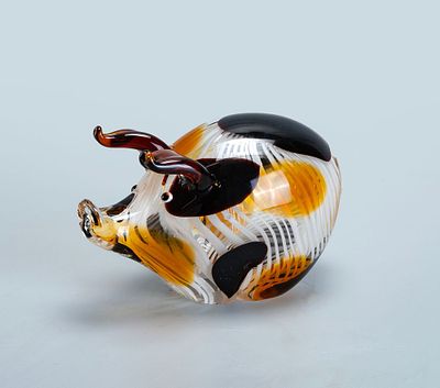 Vintage Murano glass figurine, handmade in the shape of a piglet. Height:9 cm
Length: 15 cm