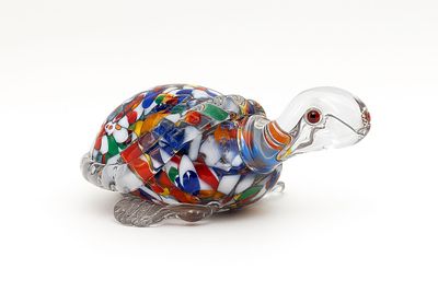 Murano Millefiori Art Glass Turtle. Height: 14 cm
Width:10,5 cm
Provenance: Collection of