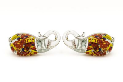 Murano Millefiori Art Glass Turtle. Height:4,5 cm
Width:11 cm
Provenance: Collection of Yafit