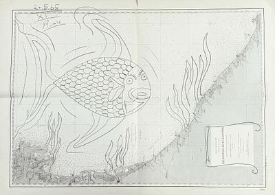 Pablo Picasso (1881-1973)
Map from a map store near the artist’s residence, on which the artist 