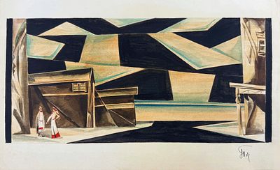 Vladimir Tatlin (1885-1953). Gouache and pencil on paper 
Dimensions: 23 &times; 37.5 cm 
Provenance: 