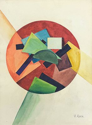 Ivan Kliun (1873-1943), Suprematism. Pencil and gouache on paper 
Signed (lower right) 
