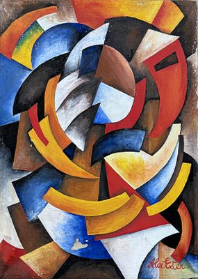 Alexandra Exter (1882-1949), Russia, Cubist Composition. Oil on canvas 
Signed(lower right) 