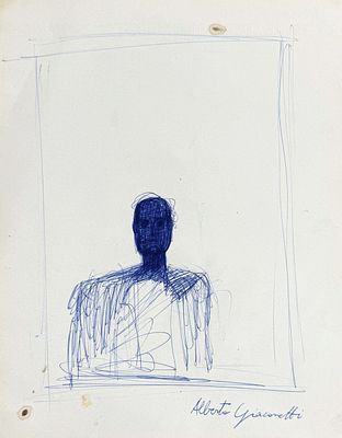 Signed Alberto Giacometti (1901–1966), Drawing. Ink Drawing 
Signed (bottom right) 
Dimensions: 