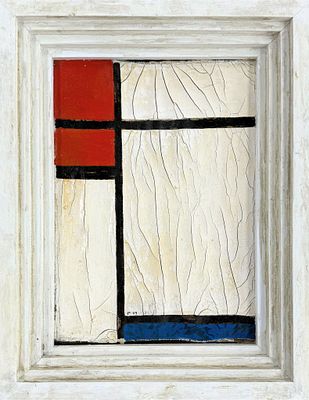 Attributed to Piet Mondrian (1872-1944). Oil on canvas 
Signed (bottom left) 
Dimensions 