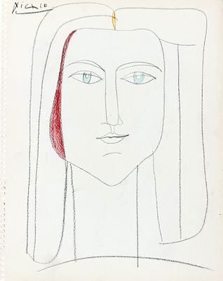 Pablo Picasso (1881-1973), Woman. Pencil on paper 
Signed (top left) 
Dimensions: 27 x 21 cm 
