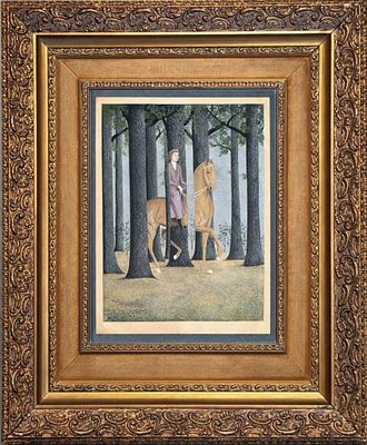 Rene Magritte (1898-1967)
. Gouache on paper 
Signed lower left 
Dimensions (including frame):68 