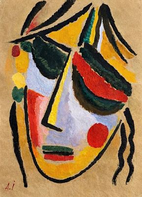 Alexej von Jawlensky (1864-1941). Gouache on paper 
Signed lower left 
Dimensions: 34 x 22 cm 