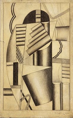 Nikolai Suetin (1897-1954), Suprematist Composition, 1927. Ink and graphite on paper 
Signed and 