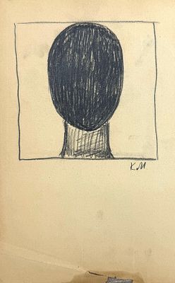 Kazimir Malevich (1879-1935), Russia. Pencil on paper 
Signed lower right 
Dimensions:28 x 17 cm 