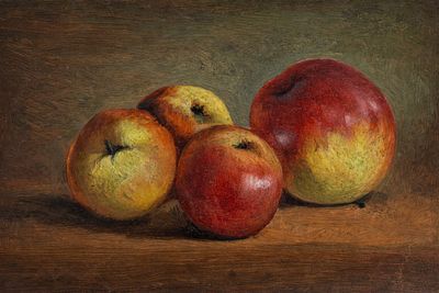 Attributed to Paul Cezanne (1839-1906), Still Life with Apples (Les pommes du jardin). Oil on 