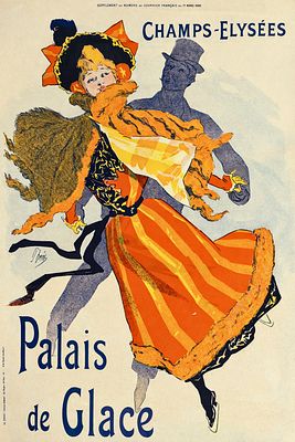 Henri de Toulouse-Lautrec (1864-1901)
Jules Cheret Antique Poster "Palais de Glace" 1896. Lithogr 