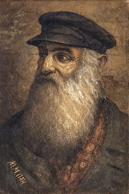 Yehuda (Yury) Pen (1854-1937), Portrait of an Elderly Man. Oil on canvas 
Signed lower left 