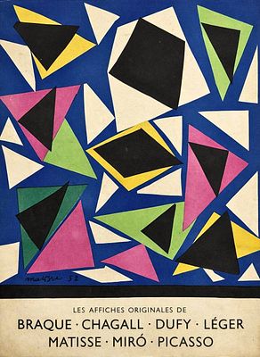 Henri Matisse (1869 - 1954 ), Exhibition Poster. Color print on papar 
Signed and dated 52 lower 