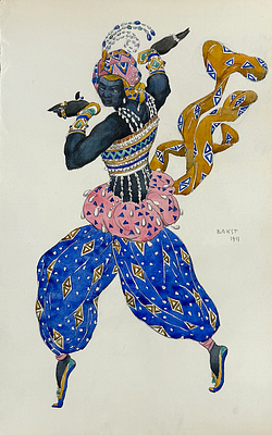 Leon Bakst (1866-1924), Costume Design. Pencil and gouache on paper 
1911 
Signed and dated 