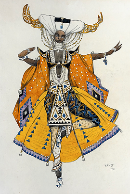 Leon Bakst (1866-1924), Costume Design. Pencil and gouache on paper 
1911 
Signed and dated 1911 
