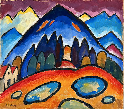 Alexej von Jawlensky (1864-1941), Landscape. Gouache on paper 
Signed lower left 