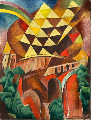 Aristarkh Lentulov (1882–1943), 
Architectural Composition. Oil on canvas 
Signed lower right 