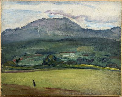 Edvard Munch (1863-1944), Expressionist Composition. Oil on canvas 
Signed lower right 