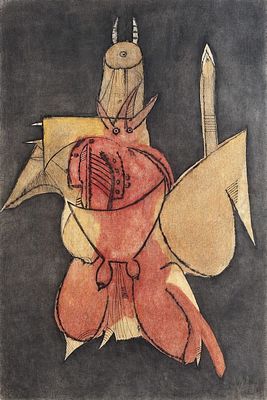 Attribution to Wifredo Lam (1902-1982), “Yorubas and Birth”, 1949. Ink and watercolor on thick 