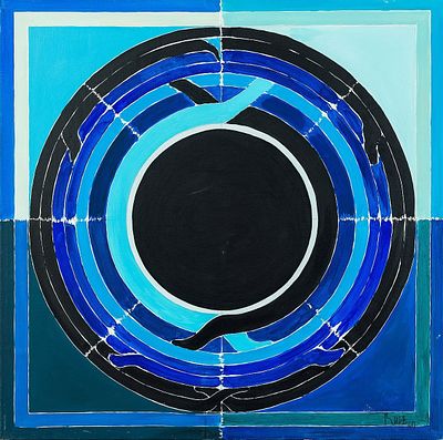 סייד היידר ראזה (1922–2016)
נאגה, 2000. אקריליק על בד 
חתום בפינה הימנית התחתונה 
מידות (כולל 