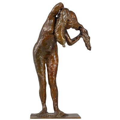 Edgar Degas (1834-1917), Femme se coiffant, 
c.1865-1881. Bronze sculpture 
Height: 46.7 cm 