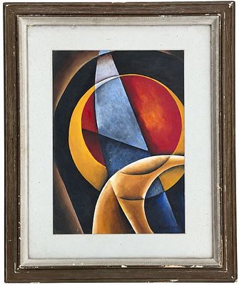 Alexander Rodchenko (1891-1956)
Abstract Composition. Mixed media on paper 
Signed lower right 