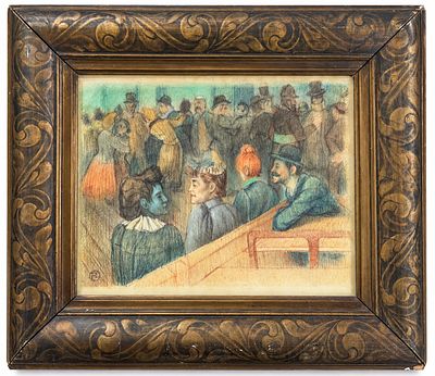 Henri de Toulouse-Lautrec (1864-1901)
Moulin Rouge (Sketch). Pastel on paper 
Signed lower left 
