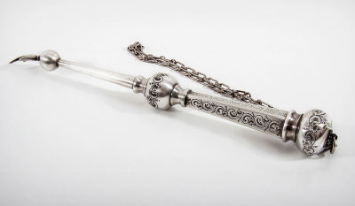 A Silver Torah Pointer, England, London, 1852-1853. Date Created 1852-1853 Dimensions 