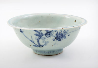 A Chinese Blue and White Ming Dynasty Porcelain Bowl, 16th Century. Date Created 16th 