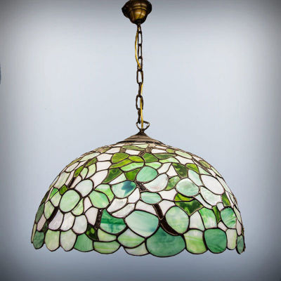 An Art Nouveau Tiffany Style Hanging Lamp. Dimensions Height: 74 cm Details An Art Nouveau 