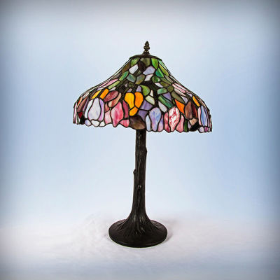 An Art Nouveau Tiffany Style Table Lamp. Dimensions Height: 60 cm Details An Art Nouveau 