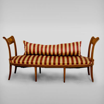 A Directoire Biedermeier Cherry Wood Bench, Circa 1820. Dimensions Width: 179.5 cm; depth: 55 