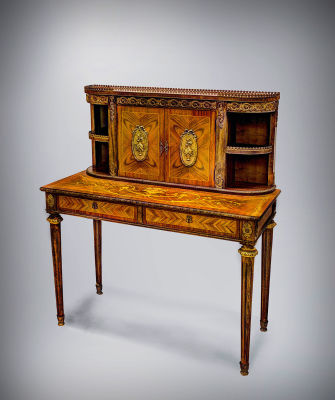 A Louis XVI Style “Bonheur Du Jour” Desk/Table, Mid-19th Century. Dimensions Height 116 cm; 