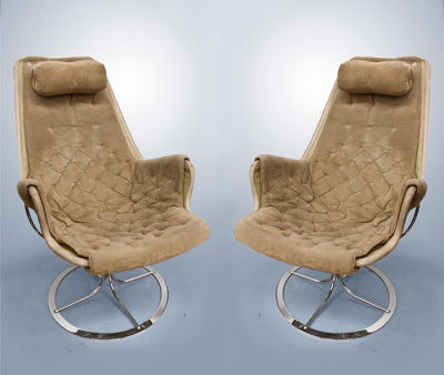 A Pair of "Jetson" Armchairs, Bruno Mathsson for Dux, Sweden, 1965. Dimensions Height: 96 cm; 