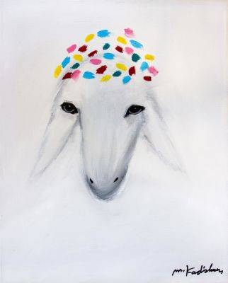 Sheep with Halo 
By Menashe Kadishman 1932 - 2015. Description 
Signed (lower right) and 