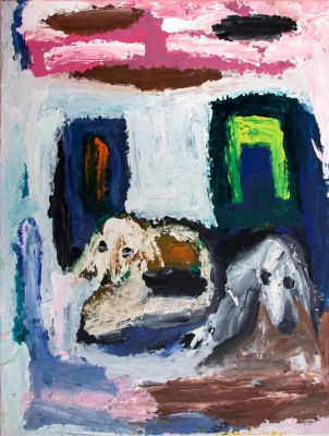 Pair of Sheep 
By Menashe Kadishman 1932 - 2015. Description 
Signed (lower right) Technique