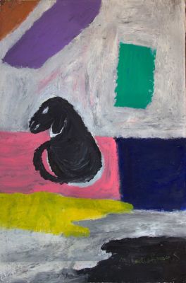 Lone Sheep 
By Menashe Kadishman 1932 - 2015. Description 
Signed (lower right) Technique