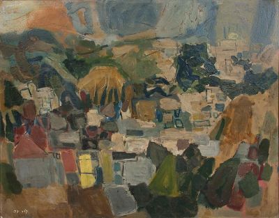 Foothill 
By Claire Yaniv 1920 -. Description 
Signed (lower left), signed again and titled 