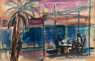 Figures by the Sea of Galilee 
By Raphael Mohar 1906-1962. Description 
Signed and dated 