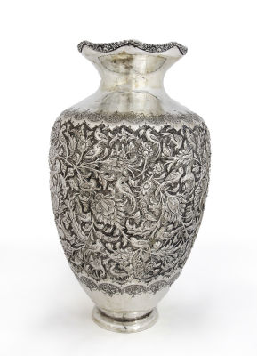 An Antique Persian Silver Vase. <span 