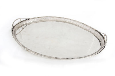 A Russian Silver Tray, St. Petersburg, 1800-1830. <span 
