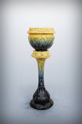 A Polychrome Art Nouveau Majolica Jardini&egrave;re Planter. <span 